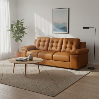 Sofá 3 Lugares Pitsburgo 2.07m Espuma D33 e Molas S
