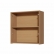 Armário Aéreo Simone Mendes 80cm Duas Portas Ripado MDF - Carvalho/Greige