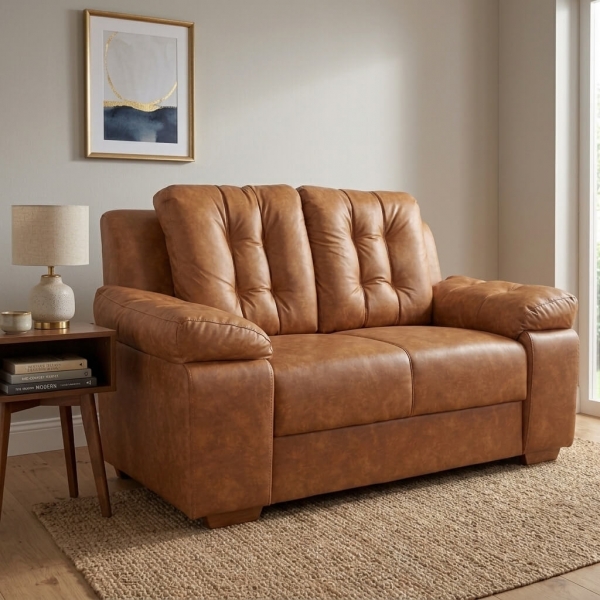 Sofá 2 Lugares Pitsburgo 1.57m Espuma D33 e Molas S - Terracota