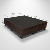 Conjunto Cama Box Baú Queen Firenze 158x198 Marrom