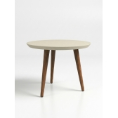 Mesa de Centro Yara 0.67m Off White com Pés Palito