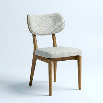 Conjunto com 2 Cadeiras em Madeira Maciça Estofadas Camelia