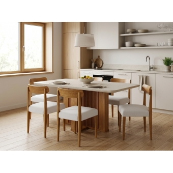 Conjunto Mesa de Jantar Granada 1,60m 6 Cadeiras Azaleia