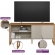 Rack Leon 1.40m MDF/MDP Porta Frisada para TV até 55 - Nature/Off White