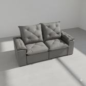Sofá Retrátil e Reclinável Grécia com Pillow Top - Cinza