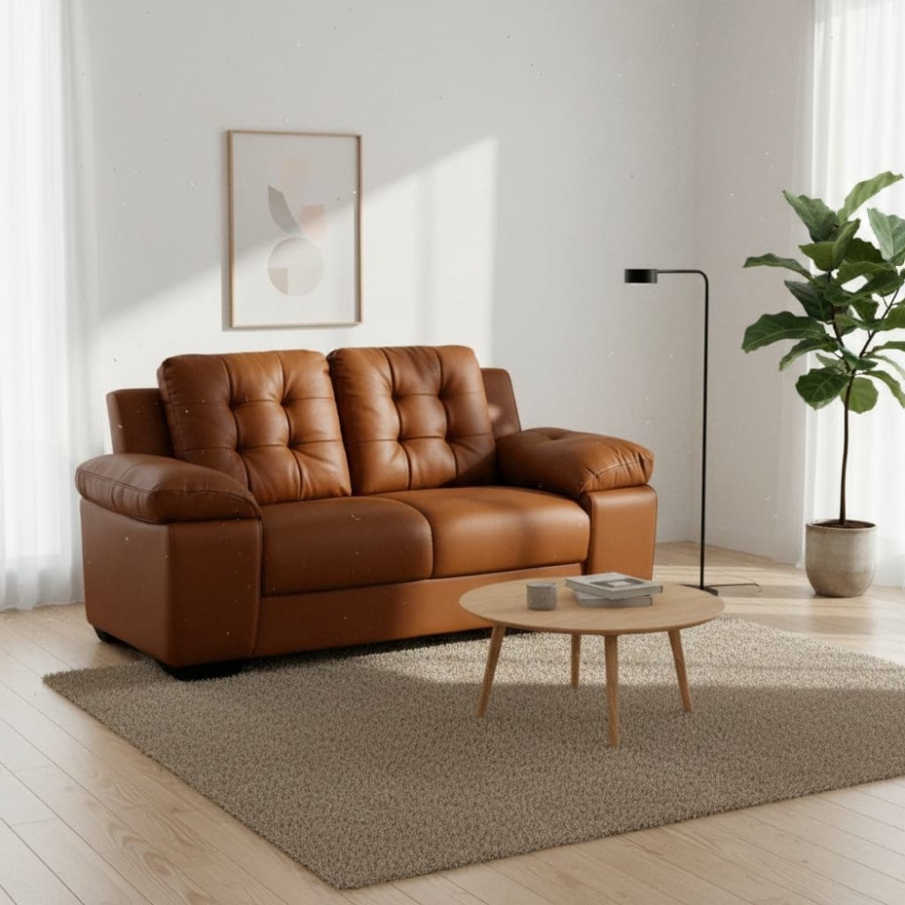 Sofá 2 Lugares Pitsburgo 1.57m Espuma D33 e Molas S - Terracota
