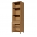 Paneleiro Simone Mendes 4 Portas Ripadas 1 Gaveta 70cm 100% MDF - Carvalho/Greige