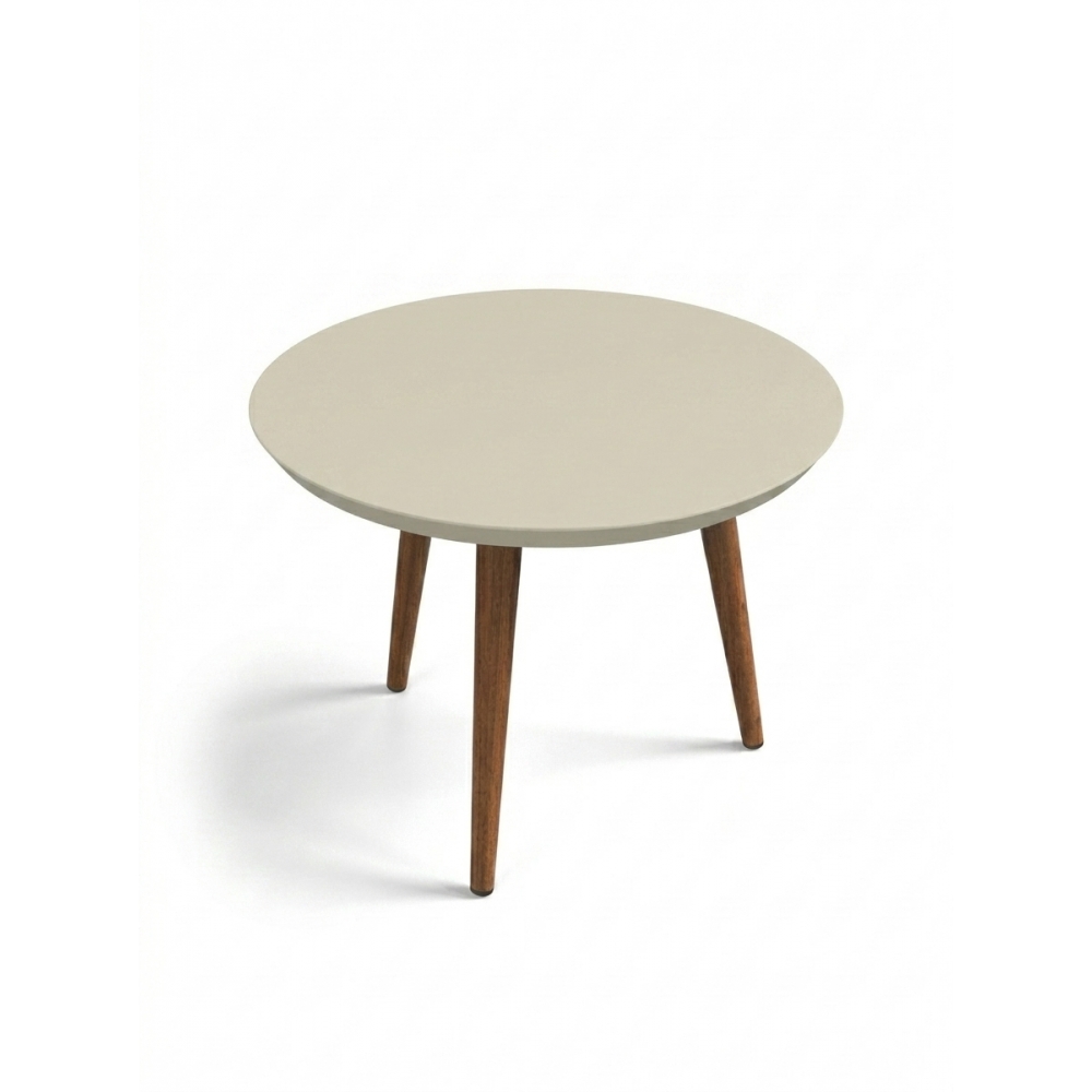 Mesa de Centro Yara 0.67m Off White com Pés Palito