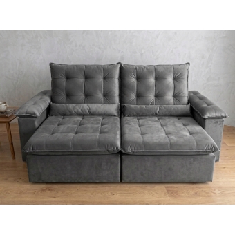 Sofá Retrátil e Reclinável Grécia com Pillow Top