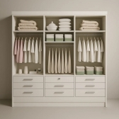 Guarda-Roupa Casal Tucson 3 Portas de Correr e 9 Gavetas - Branco
