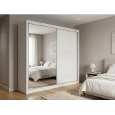 Guarda-Roupa Solteiro Houston 2 Portas de Correr 100% MDF - Branco