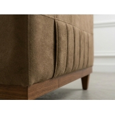 Sofá Living Évora 2,00m Bege Assento D28 Soft e Molas - Marrom
