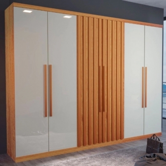 Guarda-Roupa Casal Citrino 6 Portas e 6 Gavetas
