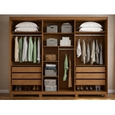 Guarda-Roupa 6 Portas Lumina LED Amêndoa C.Safira