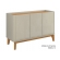 Balcão Buffet 3 Portas Flay - Off White/Cinamomo