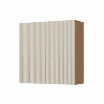 Armário Aéreo Simone Mendes 80cm Duas Portas Ripado MDF