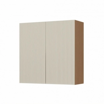 Armário Aéreo Simone Mendes 80cm Duas Portas Ripado MDF