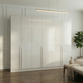 Guarda-Roupa Casal Bianca 6 Portas e 6 Gavetas 100% MDF - Branco