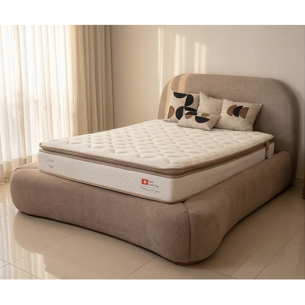 Colchão Casal de Molas Ensacadas com Pillow Top York - Bege