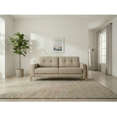 Conjunto Sofá 2 e 3 Lugares Vicenza Chenille Linho Veneza Imbuia