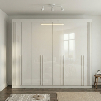 Guarda-Roupa Casal Ripado Boston 8 Portas 8 Gavetas 100% MDF