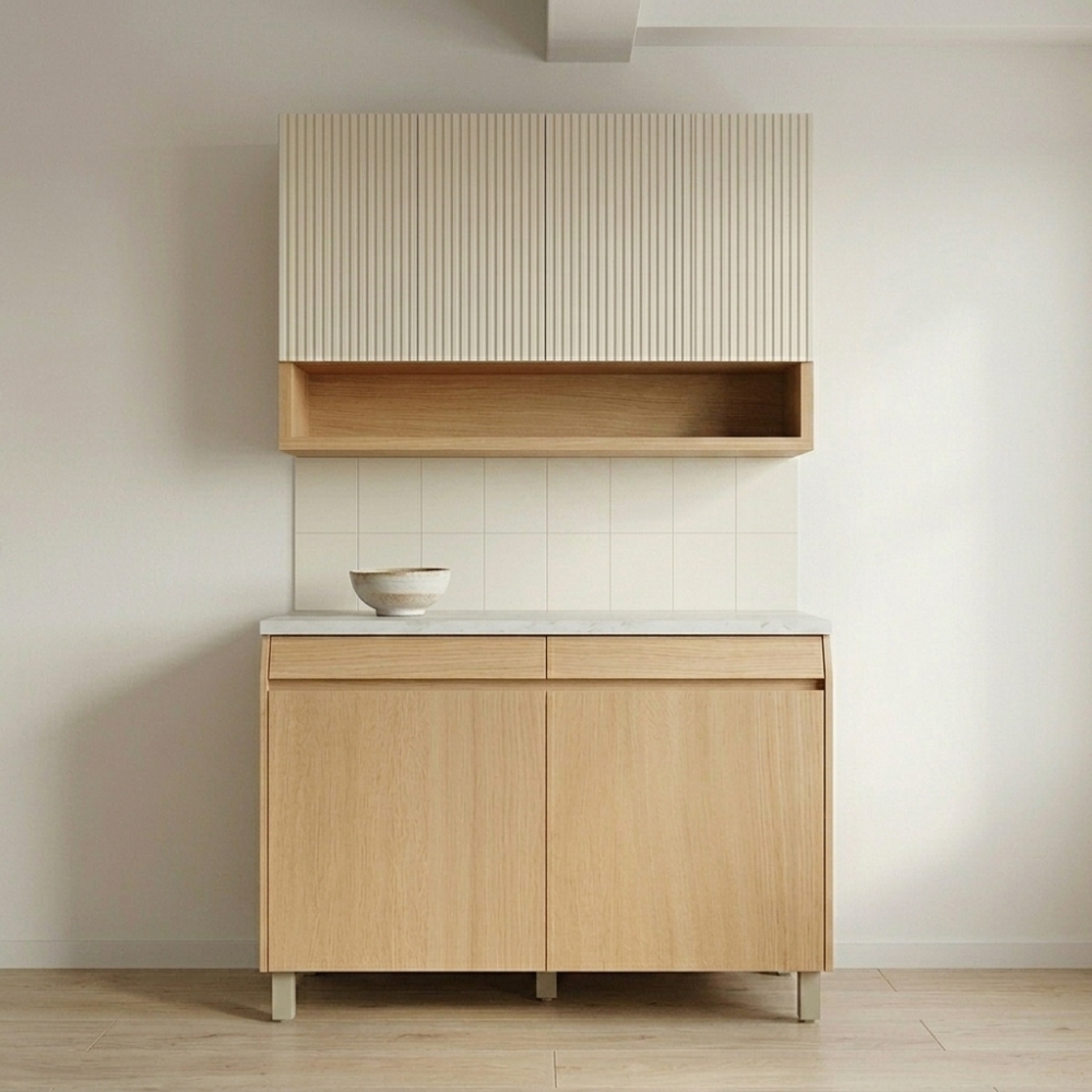 Cozinha Simone Mendes 2 Peças Aéreo e Balcão 120cm