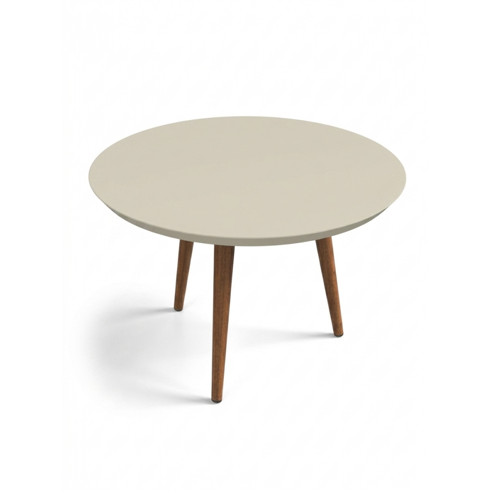 Mesa de Centro Yara 0.59m Off White com Pés Palito