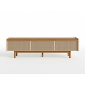 Rack para TV Vanda 1.80m Acabamento Premium - Off White/Nature