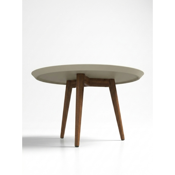 Mesa de Centro Yara 0.59m Off White com Pés Palito