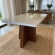 Mesa de Jantar 4 Lugares Porto Tampo de Vidro - Off White/Naturale