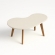 Mesa de Centro Orgânica em Formato de Feijão Retrô - Off White
