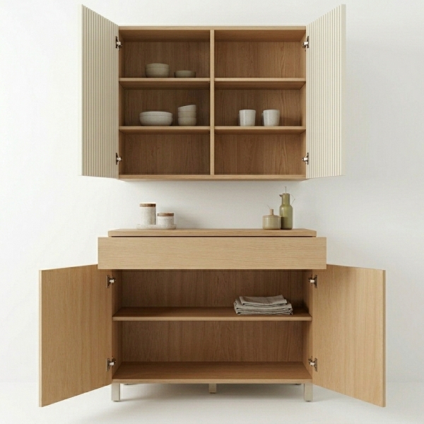 Cozinha Simone Mendes 2 Peças Aéreo e Balcão 80cm