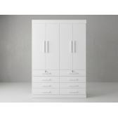 Guarda-Roupa Casal Austin 4 Portas e 8 Gavetas - Branco