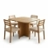 Conjunto Mesa Jantar Bosque 90x90 Nogal 4 Cad