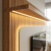 Home Valencia com LED 2,15m Canela/Off White