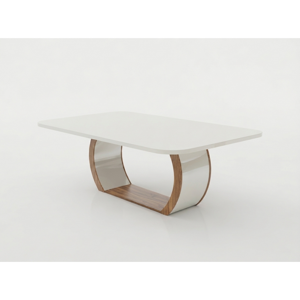 Mesa de Jantar Robust 2,20m Off White e Nogal