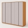 Guarda-Roupa Casal Moderni 6 Portas e 6 Gavetas 100% MDF - Amêndoa/Off White