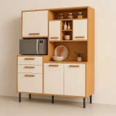 Kit Cozinha Júpiter com Corrediças Telescópicas - Cinamomo/Off White