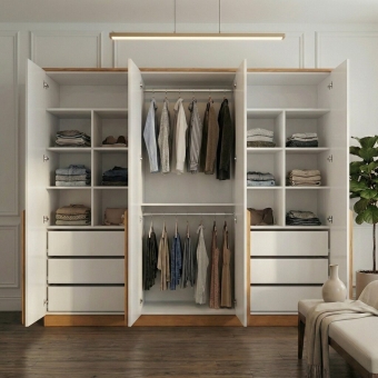 Guarda-Roupa Casal Bianca 6 Portas e 6 Gavetas 100% MDF