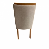 Kit 2 Cadeiras para Sala de Jantar Estofadas Coimbra - Linho bege
