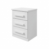 Mesa de Cabeceira 3 Gavetas Baião Branco