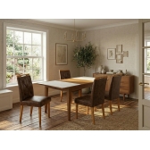 Conjunto Mesa de Jantar Extensível Gênova  com 4 Cadeiras