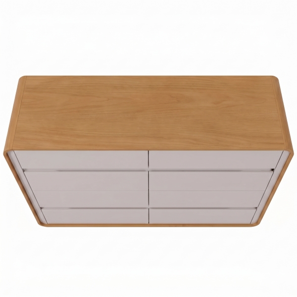 Cômoda Moderni 8 Gavetas 1.52m Amendoa - Amendoa