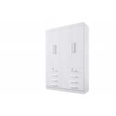 Guarda-Roupa Casal Austin 4 Portas e 8 Gavetas - Branco