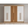 Guarda-Roupa Casal Ripado Columbus 6 Portas 6 Gavetas - Cinamomo/Off White