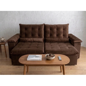Sofá Retrátil e Reclinável Grécia com Pillow Top