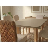 Conjunto Mesa de Jantar Pérola 1,80m com 6 Cadeiras Slim