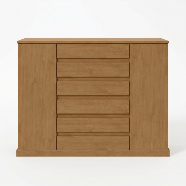 Cômoda Bari 2 Portas 7 Gavetas