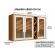 Armário Aéreo de Cozinha Andira 1.20m com Porta Vidro Reflecta - Amêndoa/Off White