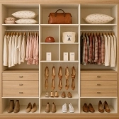 Guarda-Roupa Casal Charme 6 Portas e 6 Gavetas 100% MDF - Naturale/Off White
